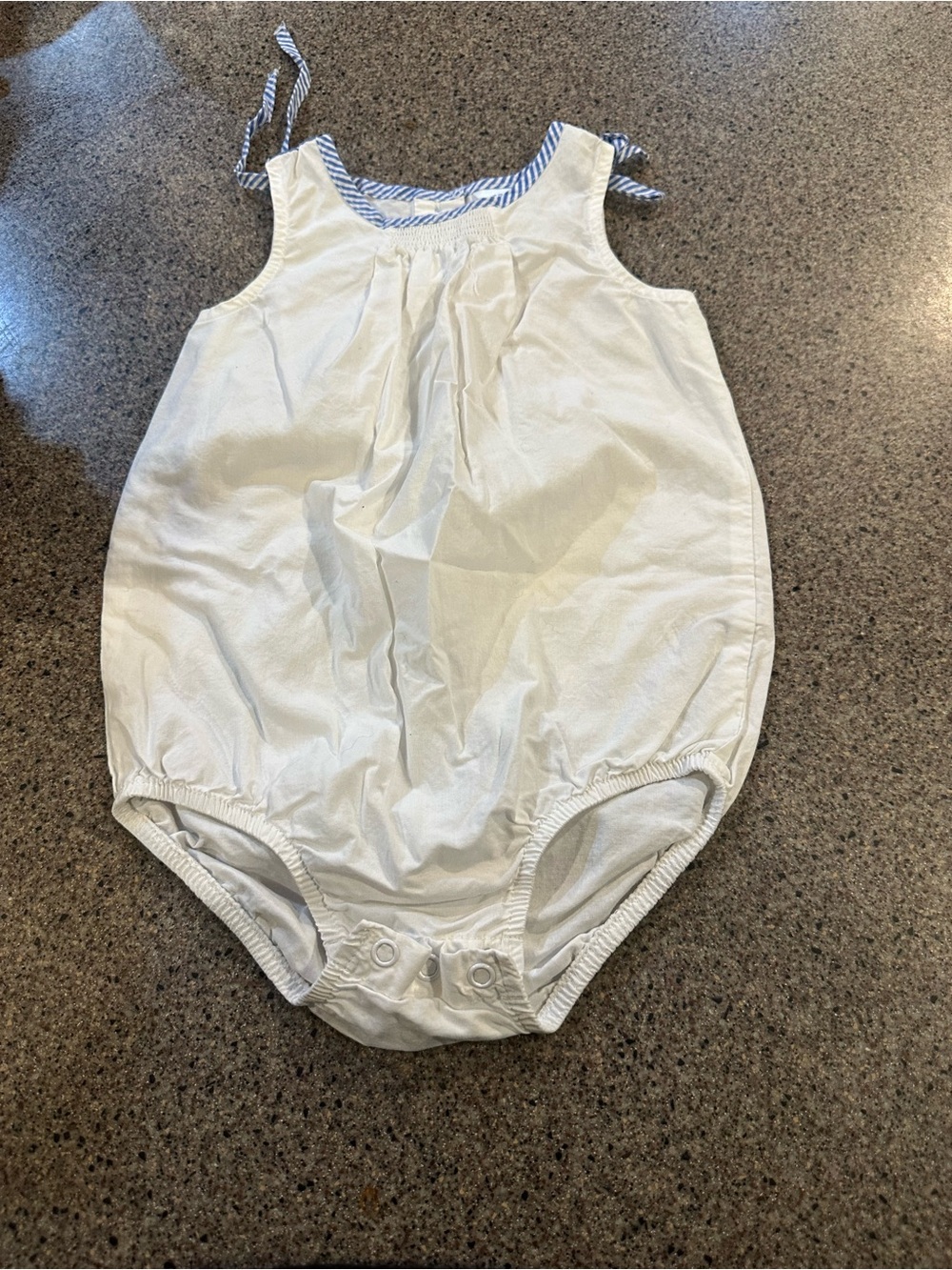 OshKosh B'gosh Blue and White Striped Baby Shorts
